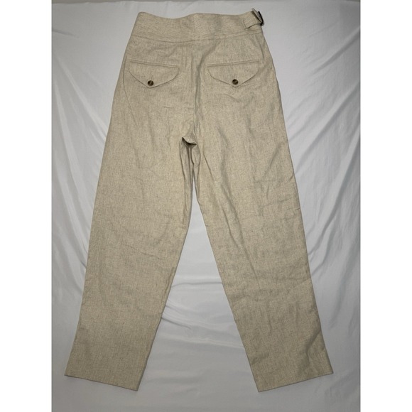 NWT Banana Republic Beige Herringbone Linen Cotton Seafarer Pants Women's Size 8 - Picture 5 of 8